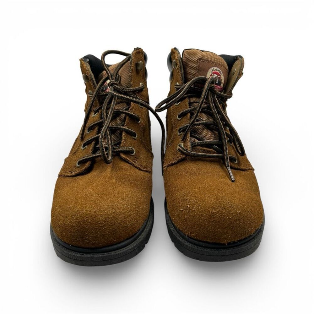 Brahma Brown Suede Work / Utility / Hiking Boots Oil Resistant Lug Sole Men's 9W
